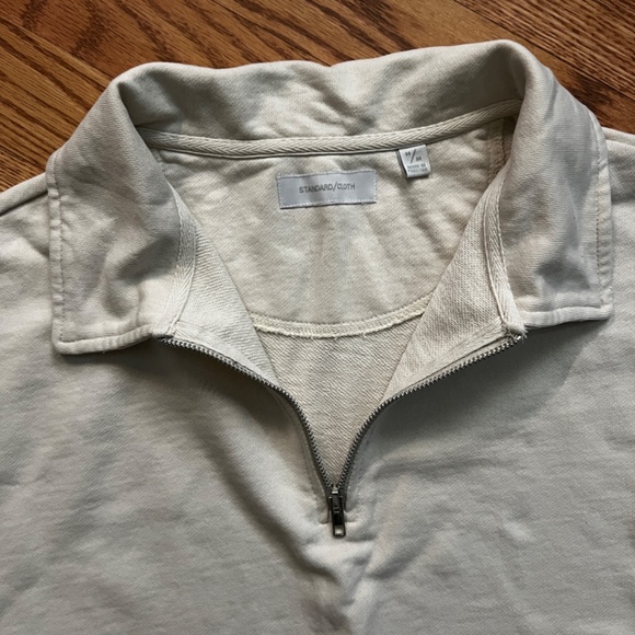 Standard Cloth Slouchy Oversized Collared Quarter-Zip Sweatshirt - Picture 6 of 10